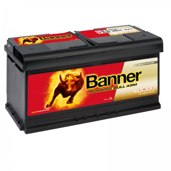 Banner 59201 AGM Running Bull 12V 92Ah 850A Autobatterie