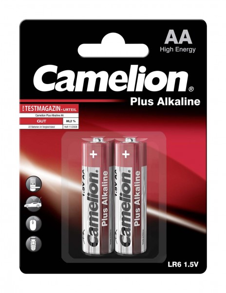 Camelion PLUS LR06 Mignon AA Alkaline Batterie (2er Blister)