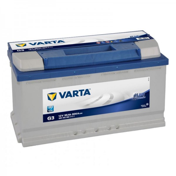 VARTA G3 Blue Dynamic 12V 95Ah 800A Autobatterie 595 402 080, Starterbatterie, Boot, Batterien für