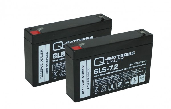Ersatzakku für RBC18 AGM Batterie 6V 7,2Ah (2 Akkus)