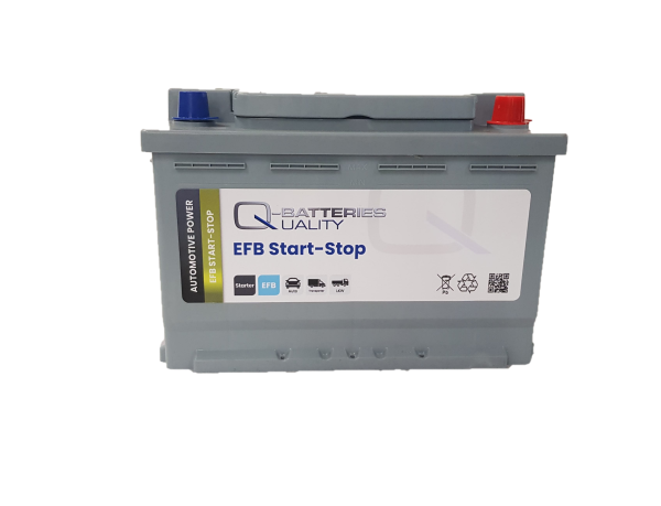 Q-Batteries Start-Stop EFB Autobatterie EFB70 12V 70Ah 600A, Starterbatterie, PKW, Starter, Kfz